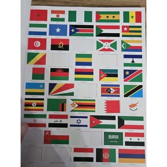 2 Sticker Books- Flags Of The World & Atlas Of The World Sticker Book Lot Of 2 - Picture 15 of 16